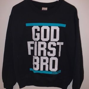 god first bro crew neck